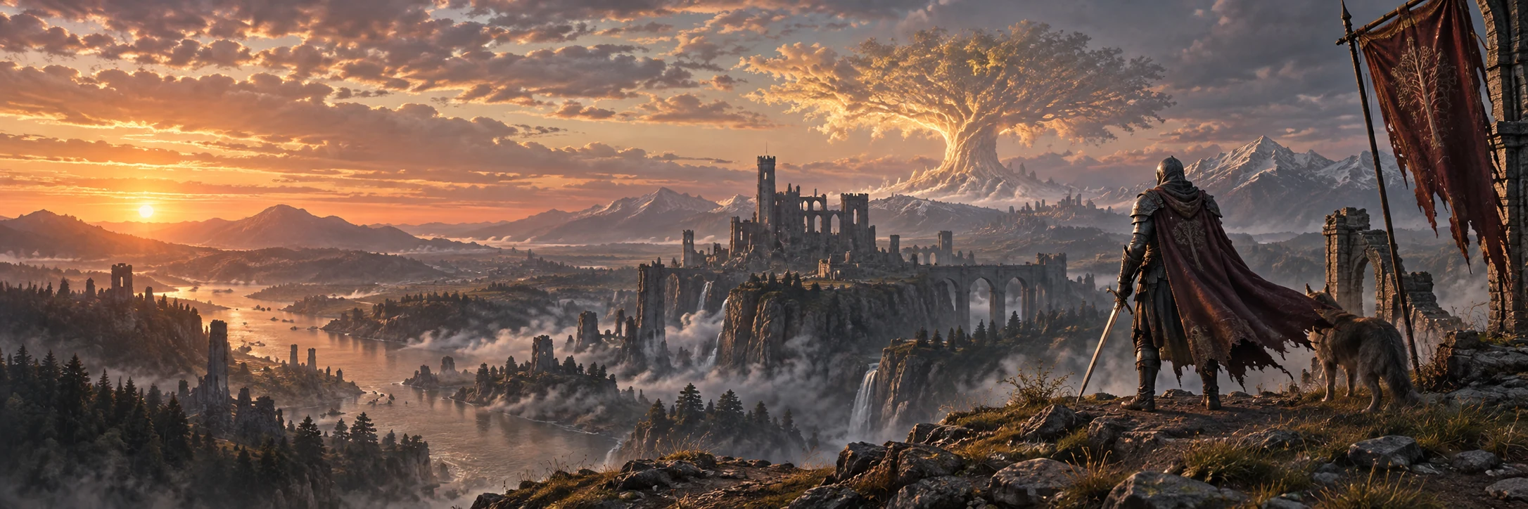 Original panoramic Elden Ring concept illustration